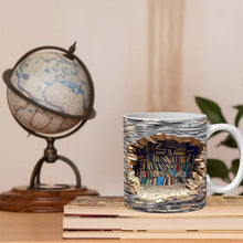 Charger l&#39;image dans la galerie, Tasse de bibliothèque 3D  Note