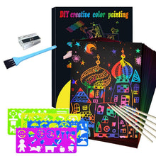 Charger l&#39;image dans la galerie, Ensemble d&#39;Art de Papier à Gratter Coloré pour Enfants