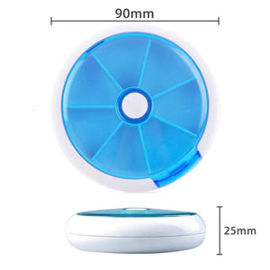 Pilulier Rond Portable Hebdomadaire