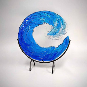 Sculpture En Verre Fusionné Ocean Wave