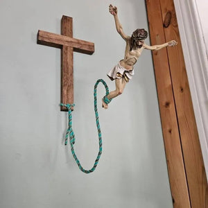 Décoration religieuse de Jésus de saut à l'élastique