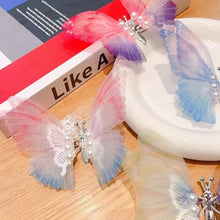 Charger l&#39;image dans la galerie, Pince à cheveux de papillon de couleur dégradée