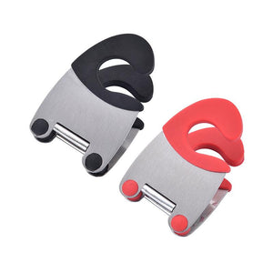 Clip à Spatule Côté Pot en Acier Inoxydable, 2 pièces