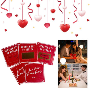 Coupons d'amour personnalisés à gratter