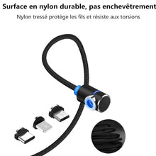 Charger l&#39;image dans la galerie, 3 en 1 Magnétique Câble USB Chargeur avec LED Light