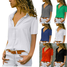 Charger l&#39;image dans la galerie, Dames T-shirt Décontracté en Mousseline de Soie - ciaovie