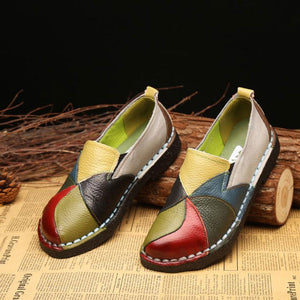 Ciaovie Casuel Confort Chaussures Plates en Cuir pour Femmes - ciaovie