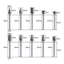 Charger l&#39;image dans la galerie, Tête de Meulage en Acier au Carbure de Tungstène(10 PCS) - ciaovie