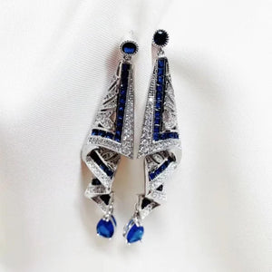 Boucles d'oreilles vintage en satin