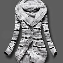 Charger l&#39;image dans la galerie, Ciaovie™ Hiver Cardigan Sweat Tricoté à Bouton à Capuche - ciaovie
