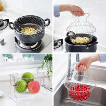 Charger l&#39;image dans la galerie, Friture Panier de Chef Pliable en Acier Inoxydable