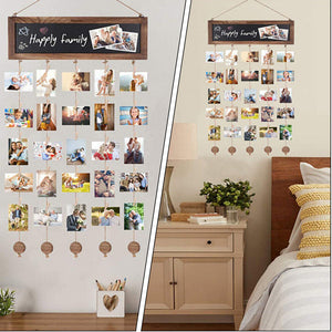 Décoration photo murale en bois
