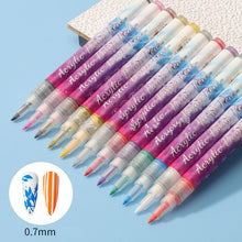 Charger l&#39;image dans la galerie, Marqueur de manucure 12 couleurs ultra fin et incurvé