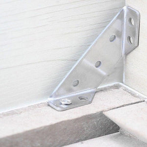 Connecteur d'angle de meuble universel en acier inoxydable (10 pièces)