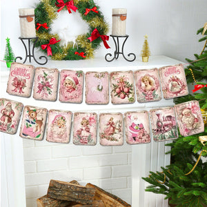 Bannière de Noël de style vintage
