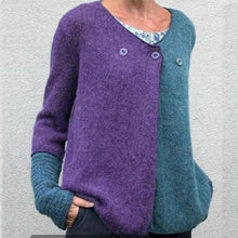 Charger l&#39;image dans la galerie, Pull en Tricot de Couleur Contrastée