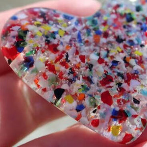 Coeur de poche en verre fusionné
