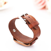 Charger l&#39;image dans la galerie, Montre pour Femme Vintage en Cuir et Pierre à Quartz