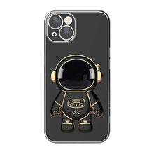 Charger l&#39;image dans la galerie, Couverture de cas d&#39;iphone de support caché d&#39;astronaute de placage 6D
