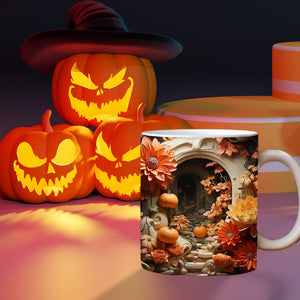Mug citrouille à trou fissuré
