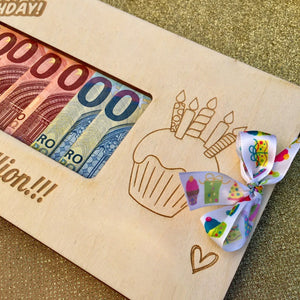 Mariage Anniversaire Boîte à monnaie en bois