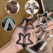 Charger l&#39;image dans la galerie, Barrettes de pinces à cheveux en strass (4 pièces)