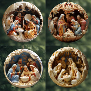 Étiquette suspendue en céramique de la Nativité