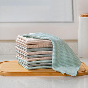 Chiffon de Nettoyage en Microfibre de Texture en Écailles de Poisson(5 PCs)