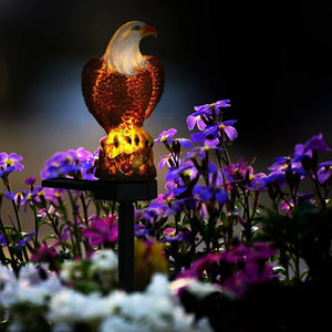 Poteau solaire de jardin à figure d'aigle