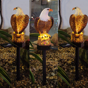 Poteau solaire de jardin à figure d'aigle