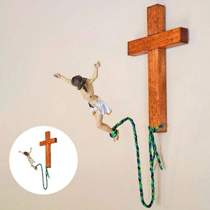 Décoration religieuse de Jésus de saut à l'élastique