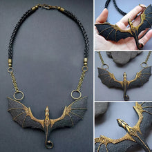 Charger l&#39;image dans la galerie, Collier Dragon Volant Ailé Noir