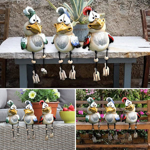 Ornement de jardin de poulet en résine