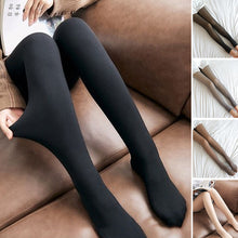 Charger l&#39;image dans la galerie, Flawless Legs Faux collants élastiques translucides chauds doublés de peluche