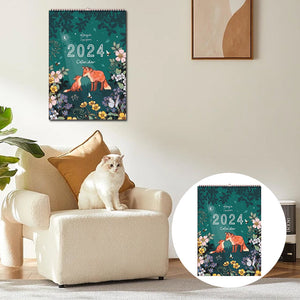 Calendrier mural des animaux 2024