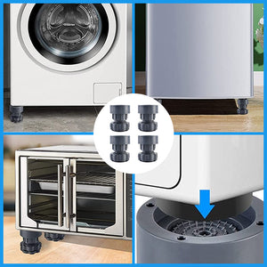 🔈Support de machine à laver à hauteur réglable de 4 pièces