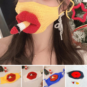 Masque de cigarette bouche saucisse
