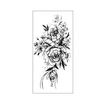 Charger l&#39;image dans la galerie, Autocollants de tatouage de fleur de croquis