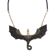 Charger l&#39;image dans la galerie, Collier Dragon Volant Ailé Noir