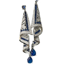 Charger l&#39;image dans la galerie, Boucles d&#39;oreilles vintage en satin