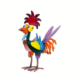 Statue drôle de coq de jardin