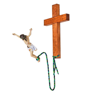 Décoration religieuse de Jésus de saut à l'élastique