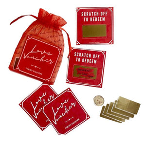 Coupons d'amour personnalisés à gratter