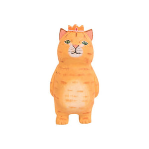 Ornement chaton sculpté en bois