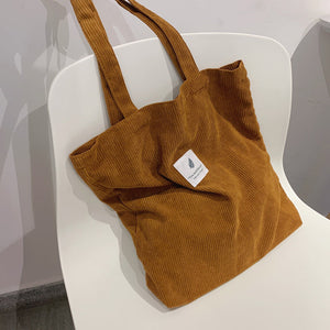 Sac en toile en velours côtelé