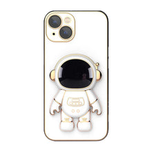 Charger l&#39;image dans la galerie, Couverture de cas d&#39;iphone de support caché d&#39;astronaute de placage 6D
