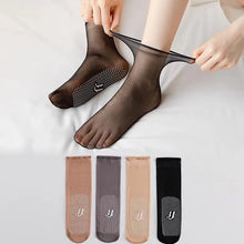 Charger l&#39;image dans la galerie, Chaussettes invisibles en soie cristalline antidérapante