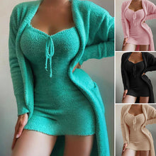 Charger l&#39;image dans la galerie, Ensemble de robe de loisirs en peluche (2 pièces)