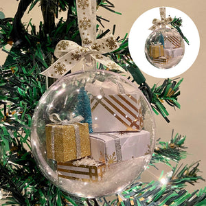 Boule transparente de décoration de sapin de Noël