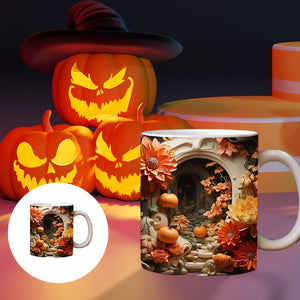 Mug citrouille à trou fissuré